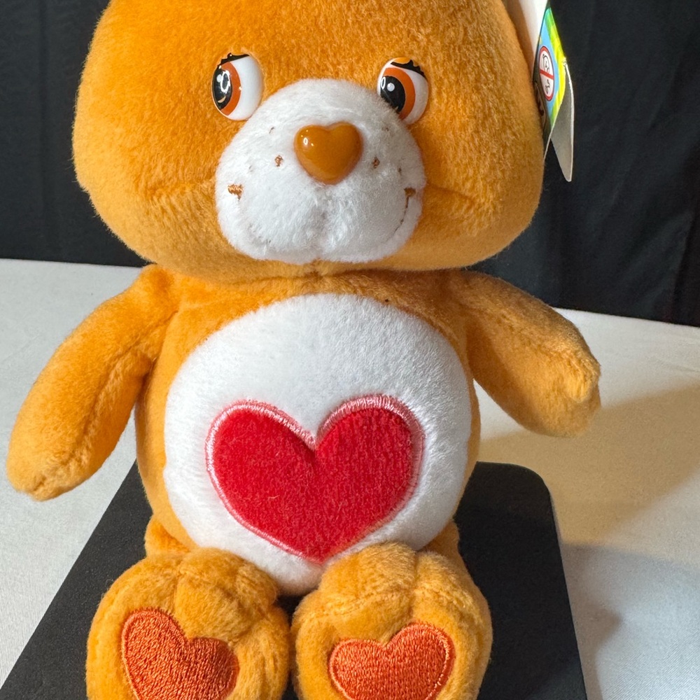 Care Bears Tenderheart Bear Orange Plush NWT 10” Heart Belly